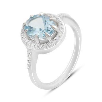 Срібна каблучка з натуральним топазом 3.643ct, вага виробу 3,83 гр (2165910) 18 розмір 2165910 фото