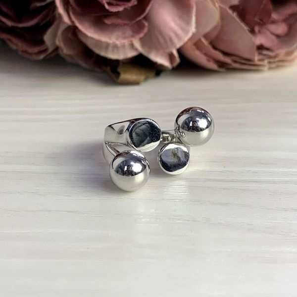 Серебряное кольцо с без камней, вес изделия 8,91 гр (2046929) 16.5 размер 2046929 фото