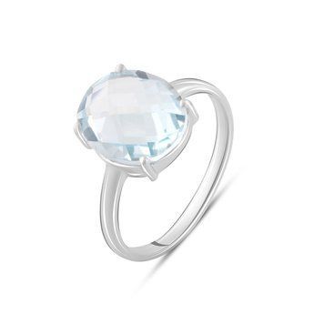Серебряное кольцо с натуральным топазом 4.875ct, вес изделия 2,67 гр (2049425) 18.5 размер 2049425 фото