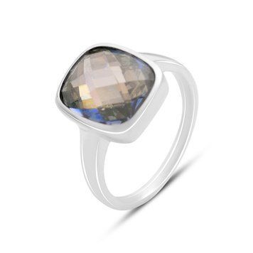 Серебряное кольцо с мистик топазом 8.181ct, вес изделия 4,97 гр (2151227) 17.5 размер 2151227 фото