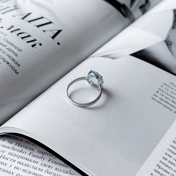 Срібна каблучка з натуральним топазом 4.875ct, вага виробу 2,72 гр (2049425) 17 розмір 2049425 фото