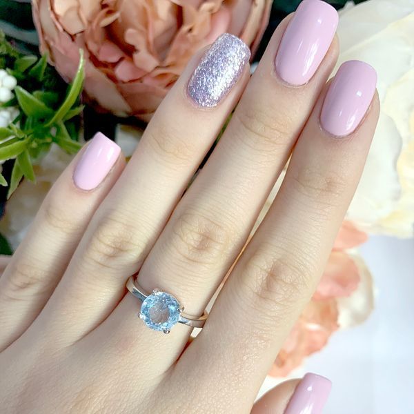 Серебряное кольцо с натуральным топазом 2.692ct, вес изделия 2,02 гр (1077948) 17 размер 1077948 фото