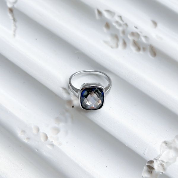 Срібна каблучка з містик топазом 8.181ct, вага виробу 4,97 гр (2151227) 17.5 розмір 2151227 фото