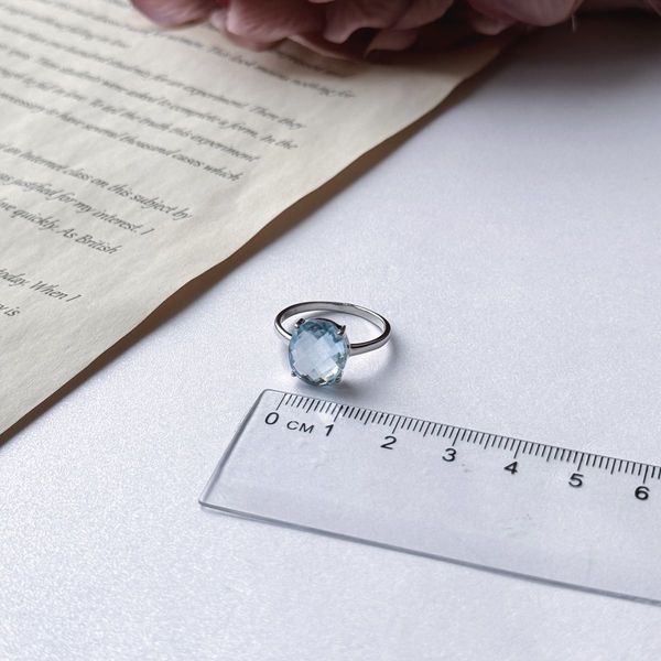 Срібна каблучка з натуральним топазом 4.875ct, вага виробу 2,72 гр (2049425) 17 розмір 2049425 фото