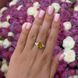 Серебряное кольцо с цитрином nano 3.2ct, вес изделия 4,1 гр (2170402) 18.5 размер 2170402 фото 5