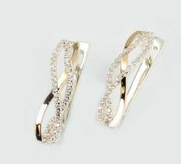 Серебряные серьги с золотыми пластинами 2795762257 фото
