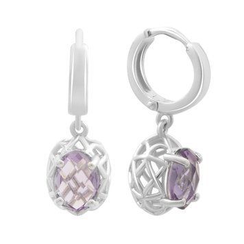 Срібні сережки з натуральним аметистом 2.175ct (2179122) 2179122 фото