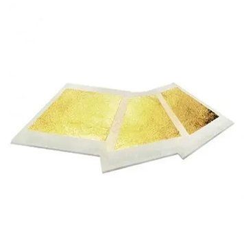 Золота маска для обличчя, листи для професійного використання Face Mask Gold Foil Yelow rose 12шт 2460002 фото