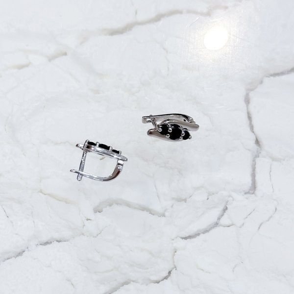 Серебряные серьги с натуральным сапфиром 1.65ct (2168836) 2168836 фото