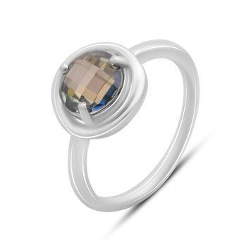 Серебряное кольцо с мистик топазом 3.5ct, вес изделия 3,52 гр (2174561) 17.5 размер 2174561 фото