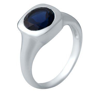 Срібна каблучка з сапфіром nano 1.577ct, вага виробу 3,65 гр (2033080) 18 розмір 2033080 фото