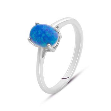 Серебряное кольцо с опалом 0.625ct, вес изделия 1,7 гр (2146971) 17.5 размер 2146971 фото