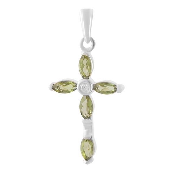 Срібний хрестик з султанітом 1.365ct (2169192) 2169192 фото
