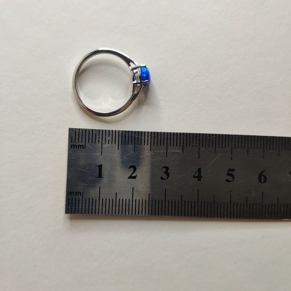 Срібна каблучка з опалом 0.625ct, вага виробу 1,7 гр (2146971) 17.5 розмір 2146971 фото