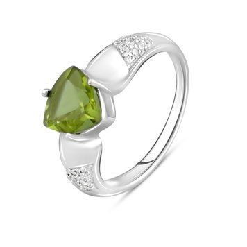 Срібна каблучка з Султаніт султанітом 1.88ct, фіанітами, вага виробу 3,41 гр (2096344) 17.5 розмір 2096344 фото