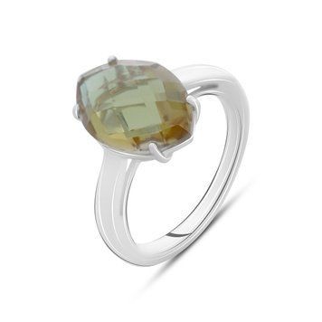 Срібна каблучка з Султаніт султанітом 5.138ct, вага виробу 3,67 гр (2122050) 17.5 розмір 2122050 фото