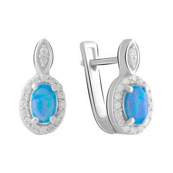 Срібні сережки з опалом 0.325ct (2075134) 2075134 фото