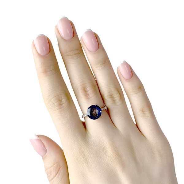 Срібна каблучка з містик топазом 3.022ct, вага виробу 4,03 гр (1988336) 17 розмір 1988336 фото