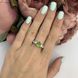 Срібна каблучка з Султаніт султанітом 1.88ct, фіанітами, вага виробу 3,41 гр (2096344) 17.5 розмір 2096344 фото 4