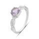 Серебряное кольцо с натуральным аметистом 1.052ct, вес изделия 2,35 гр (2179283) 17.5 размер 2179283 фото 1