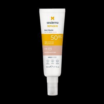 Сесдерма Солнцезащитный тональный крем для лица Sesderma Repaskin Silk Touch Color SPF 50, 50 мл 40008198 фото