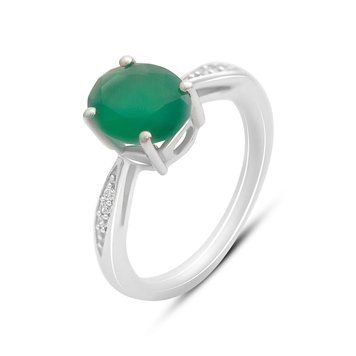 Срібна каблучка з натуральним агатом 2.24ct, вага виробу 3,07 гр (2171010) 17 розмір 2171010 фото