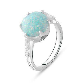 Срібна каблучка з опалом 1.338ct, вага виробу 3,72 гр (2075264) 18.5 розмір 2075264 фото