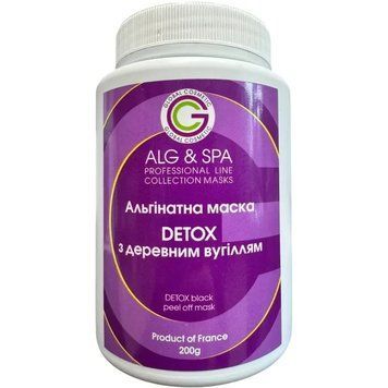 Альгинатная маска DETOX с древесным углем Detox black Peel off Mask ALG & SPA, 1 кг ALG035-1000 фото