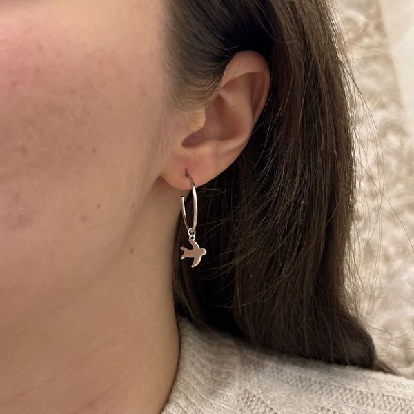 Срібні сережки без каменів (2134732) 2134732 фото