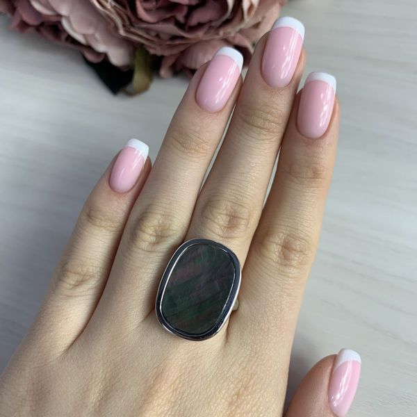 Срібна каблучка з натуральним перламутром 4.078ct, вага виробу 6,58 гр (2041863) 17 розмір 2041863 фото