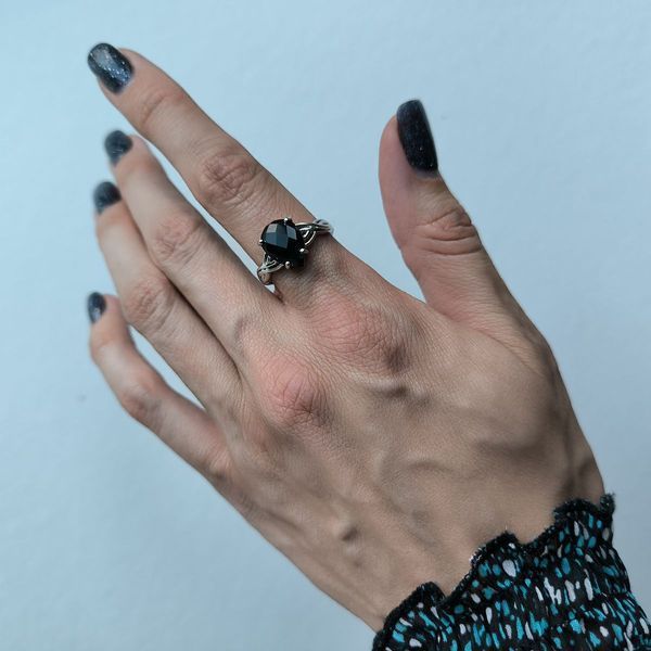 Серебряное кольцо с топазом Лондон Блю 3.363ct, вес изделия 2,54 гр (1988480) 17.5 размер 1988480 фото