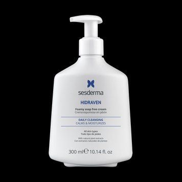 Сесдерма Hidraven Крем пенка для умывания лица и тела SesDerma Hidraven Foamy Soapless Cream, 300 мл 40000262 фото