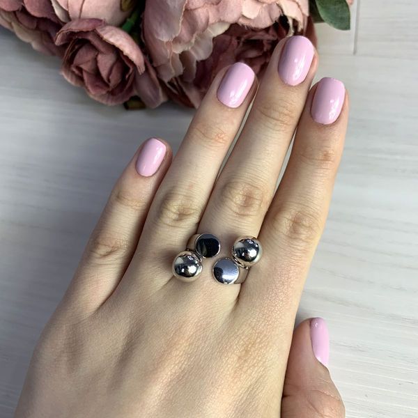 Срібна каблучка c без каменів, вага виробу 8,41 гр (2046929) adjustable розмір 2046929 фото
