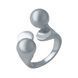 Срібна каблучка c без каменів, вага виробу 8,41 гр (2046929) adjustable розмір 2046929 фото 1