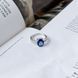 Серебряное кольцо с искуственным танзанитом nano 2.652ct, вес изделия 3,02 гр (2111696) 18 размер 2111696 фото 6
