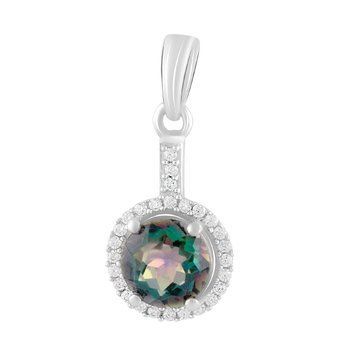 Срібна підвіска з містик топазом 2.18ct (2124382) 2124382 фото