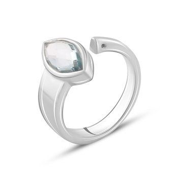 Срібна каблучка з натуральним топазом 2.088ct, вага виробу 3,72 гр (2089476) 17.5 розмір 2089476 фото