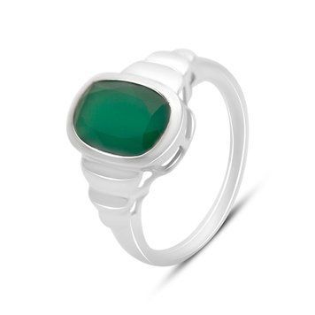 Срібна каблучка з натуральним агатом 3.288ct, вага виробу 4,19 гр (2171058) 18 розмір 2171058 фото