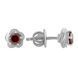 Серебряные серьги с натуральным гранатом 0.6ct (2058755) 2058755 фото 1