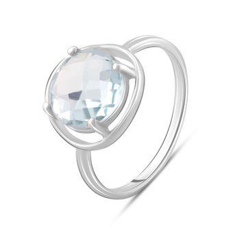 Срібна каблучка з натуральним топазом 4.031ct, вага виробу 2,65 гр (2089513) 18 розмір 2089513 фото