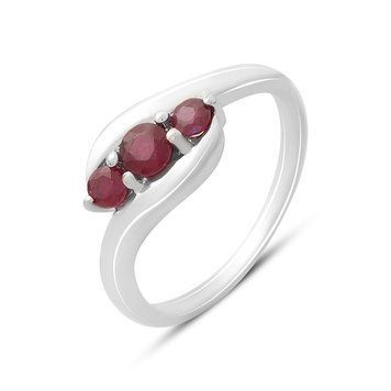 Серебряное кольцо с натуральным рубином 0.767ct, вес изделия 2,87 гр (2165408) 17.5 размер 2165408 фото