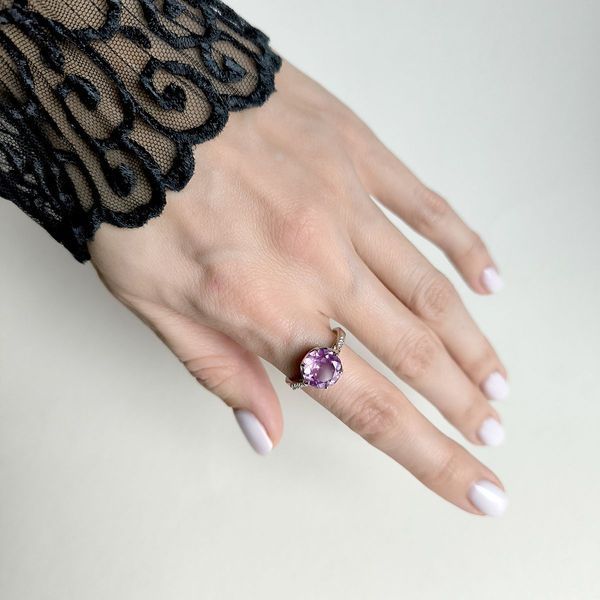 Серебряное кольцо с александритом 4.87ct, вес изделия 4,64 гр (2002338) 18 размер 2002338 фото