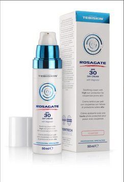 Сонцезахисний крем для шкіри з куперозом з SPF 50+ та антиоксидантним ефектом Tebiskin Rosagate SPF 50+ Day Cream, 50 мл Rosagate SPF30 DAY CREAM фото