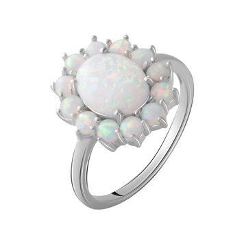 Серебряное кольцо с опалом 1.417ct, вес изделия 3,4 гр (2069256) 17.5 размер 2069256 фото