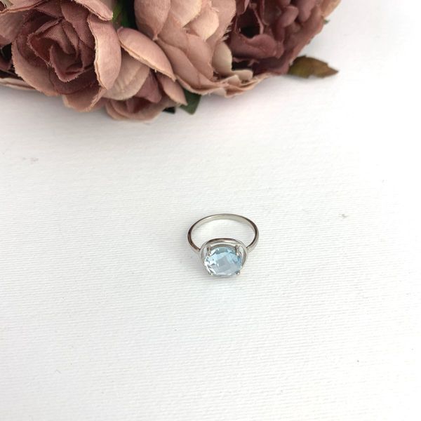 Срібна каблучка з натуральним топазом 4.031ct, вага виробу 2,77 гр (2089513) 18.5 розмір 2089513 фото