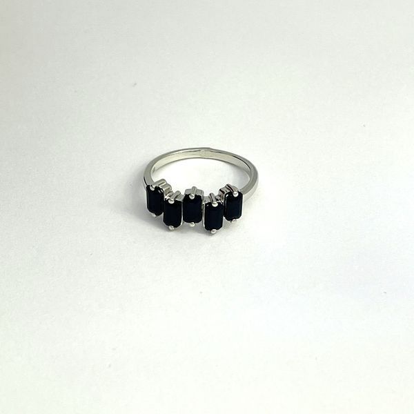 Срібна каблучка з натуральним сапфіром 1.7ct, вага виробу 2,64 гр (2112716) 17.5 розмір 2112716 фото
