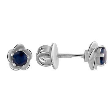 Срібні сережки з натуральним сапфіром 0.7ct (2058793) 2058793 фото