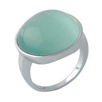 Срібна каблучка з котячим оком 18.469ct, вага виробу 10 гр (2003038) 17 розмір 2003038 фото