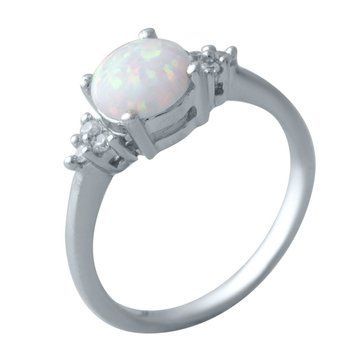 Срібна каблучка з опалом 0.54ct, вага виробу 3,22 гр (2018384) 18 розмір 2018384 фото