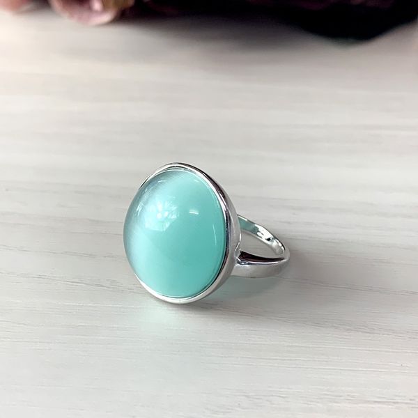 Серебряное кольцо с кошачьим глазом 18.469ct, вес изделия 10 гр (2003038) 17 размер 2003038 фото